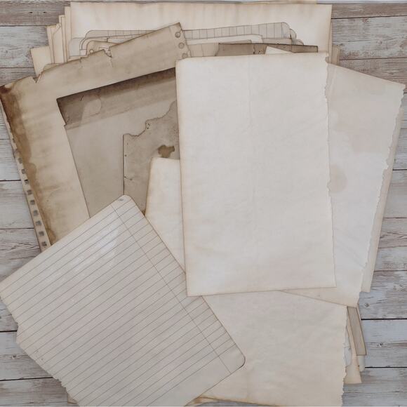 Dyed Paper Seconds: Imperfect Eco Dyed Paper Mix with Dictionary Prints - Picture 3 of 13